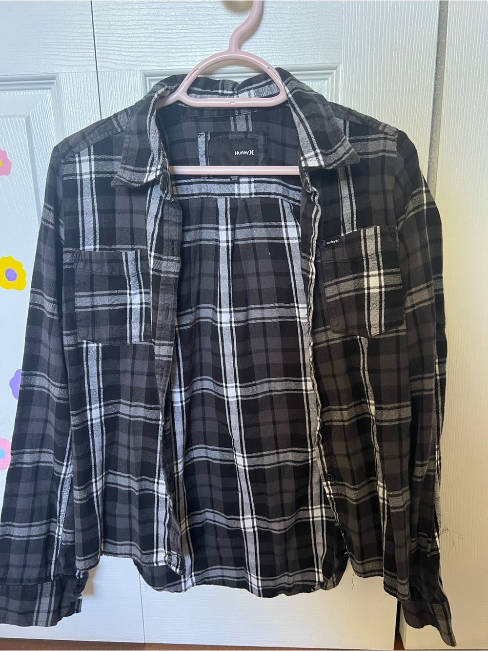 Hurley black flannel